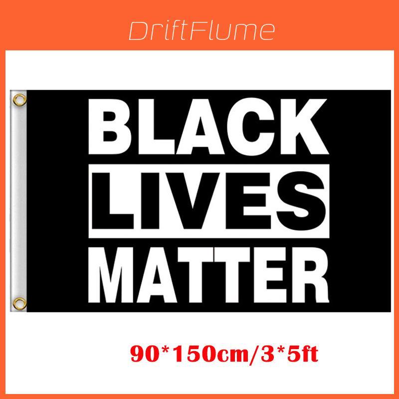 Прочный черный флаг 'Black Lives Matter' размером 3x5 футов с яркими цветами для использования на улице и в помещении