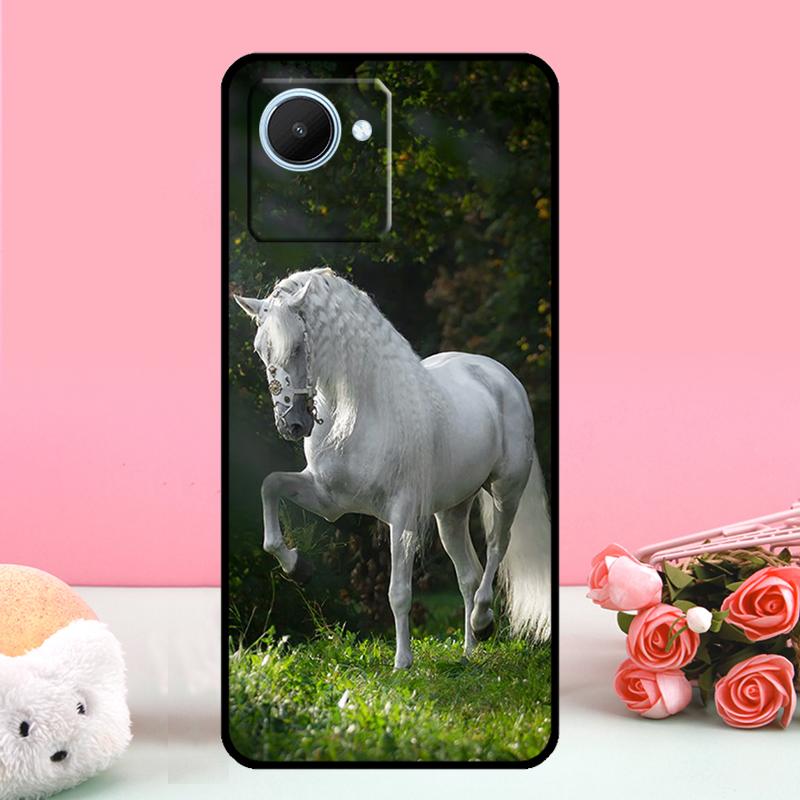 Лошадь Животное для Realme 12 Pro Plus 9 10 11 GT5 Pro GT Neo5 C21Y C25s C30 C31 C33 C35 C51 C53 C55 Чехол