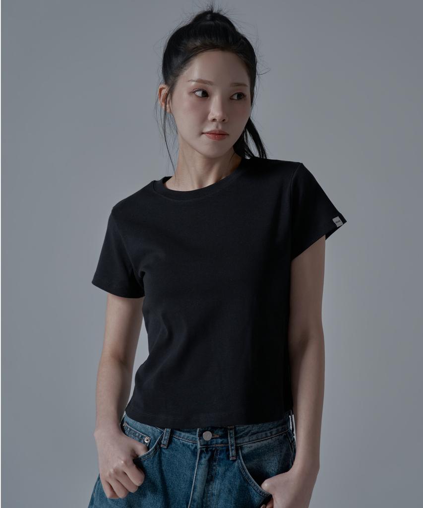 WAARFORWOMAN Wt-60 Slim Line Short Sleeve T-Shirt_Black [S,M]
