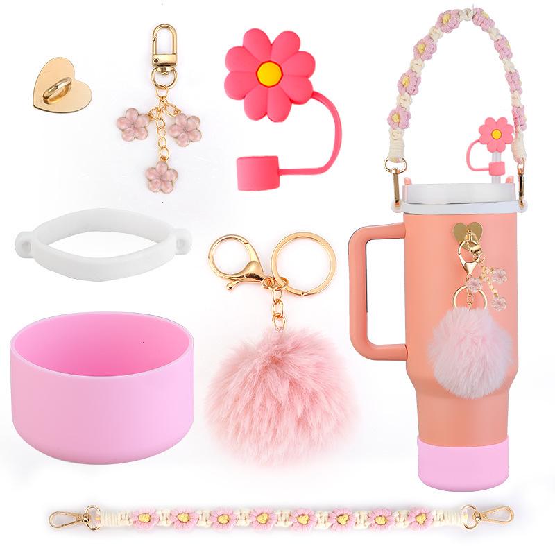 Stanley Bohemian Daisy Силиконовое кольцо и шнурок с брелоком-подвеской с крышкой-соской