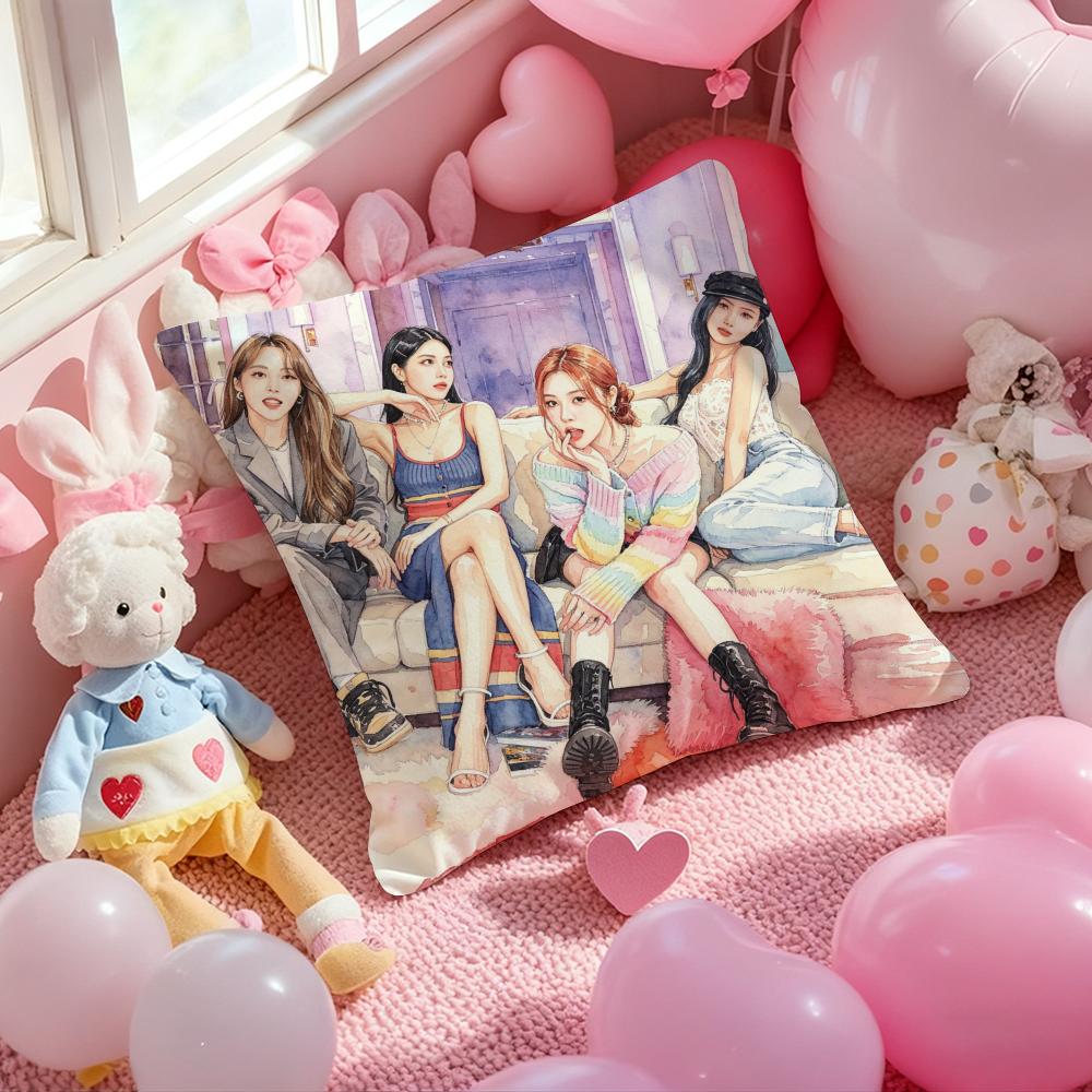 Kpop MMMMAMAMOOSS Cushion Cover Pattern Printed Pillowcase for Living Room Sofa Cushion Cover Bedroom Decor