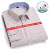 Новая 8XL Классическая Повседневная 100% Хлопок Клетчатая Рубашка Мужская Длинный Рукав Формальная Социальная Мягкая Уютная Мужская Рубашка Длинный Рукав Приталенный Крой