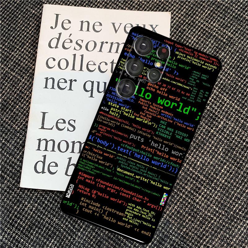 Programming Languages Case For Samsung Galaxy S25 Ultra S20 S21 S22 S23 S24 Ultra S9 S10 Plus S24 FE Back Cover