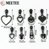Meetee 5-50 шт. 5# Нейлоновый пуллер для молнии Одежда Сумки Молнии Ремонт Слайдер для пластиковых молний Сердце Головка молнии Ручка Швейная фурнитура