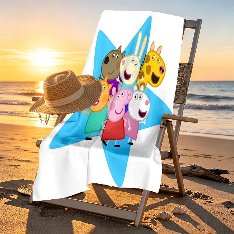 Cartoon animation Print Beach Towel Design, Soft, Lightweight. for Home Bathroom, Spa, Pool, Yoga, Surfing, Camping, Gift for Family, Friend