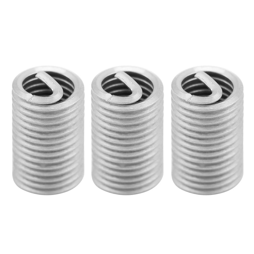 Вставка для восстановления резьбы, 50 шт. Нержавеющая сталь SS304 Спиральная проволочная вставка Helicoil Набор для восстановления резьбы M6 x 1.0 x 3D Длина