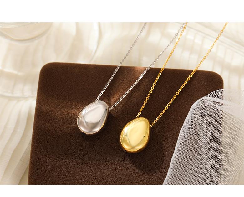 S925 Silver Pigeon Egg Necklace: Elegant Water Drop Pendant On Clavicle Chain