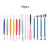 14-Piece Cross-Border Polymer Clay & Fondant Tool Set - Carving Knives, Ball Tools, and Modeling Knives