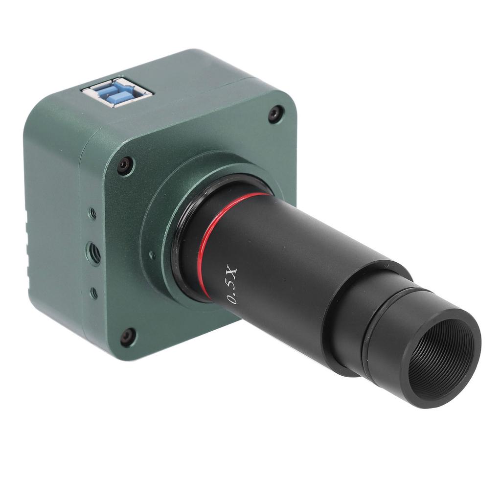 Electronic Microscope Camera 4K 8MP USB3.0 Electronic Digital Eyepiece with 0.5X Lens and 30mm 30.5mm Adapter