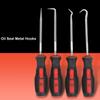 4Pcs Oil Seal Metal Hooks Rubber O-ring Removal Hook Car Screw Driver Hobby Tool
