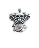 Large Pendant Sold Alone for Solid Biker Motor Skull Steel Necklace