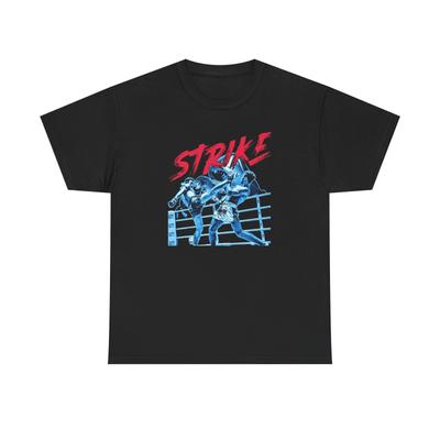 Unisex Shirt Cotton Oversize Large Size Strike Muay Thai Vintage Graphic T-Shirt, Unisex Cotton Shirt