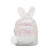 Cute Sequined Rabbit Ear Backpack Pu Material Suitable For Childrens Life Daily
