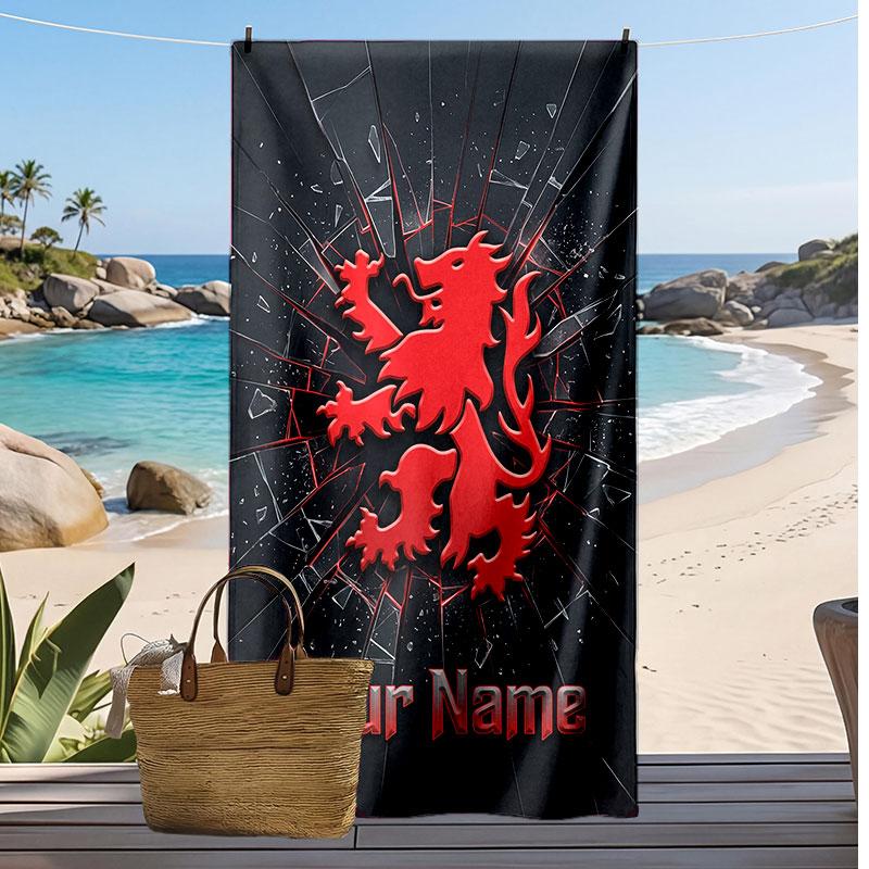 Middlesbrough FC Personalized Printed Beach Towel Soccer Logo Support Custom Name Text Absorbent Towel For Sport Travel Special Gift