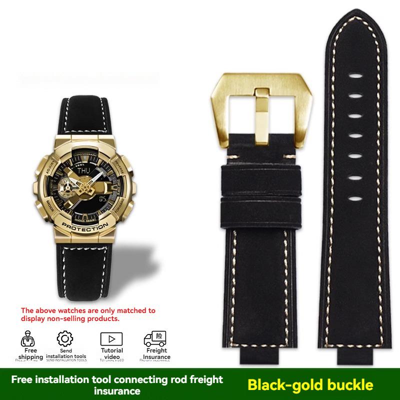 Для Casio Small Steel Cannon GM-110 GM110 GM6900 GM-6900 Модифицированный ремешок для часов из винтажной воловьей кожи Мужской винтажный ремешок 16 мм