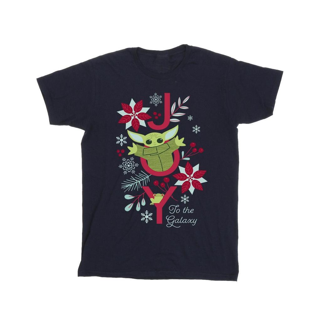 Star Wars Mandalorian Mens Joy To The Galaxy Cotton T-Shirt