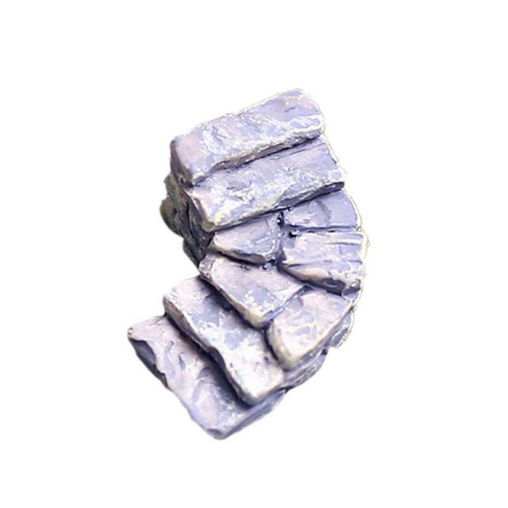 Cute Village House Miniature Garden Mini Bridge Stairs Craft Figurine Plant Pot Garden Ornament Miniature Fairy Garden Supplies