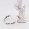 Стерлингового серебра 925 пробы плетеный браслет для мужчин женщин ретро корейские ручные украшения