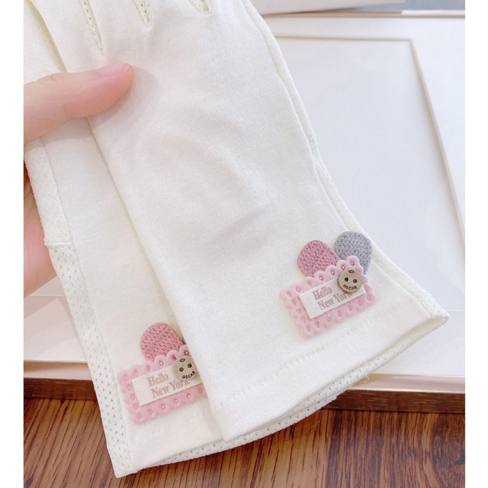 Cotton Breathable Cotton Gloves Thin Anti-Slip Gloves Fashion Sun Protection Gloves Driving