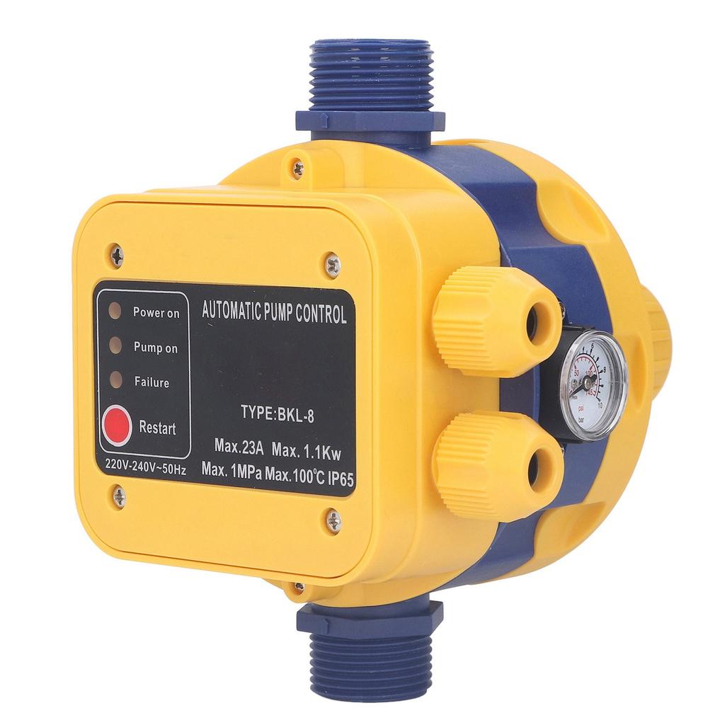 Автоматический контроллер водяного насоса, электронный переключатель давления 145PSI, регулируемая защита от нехватки воды