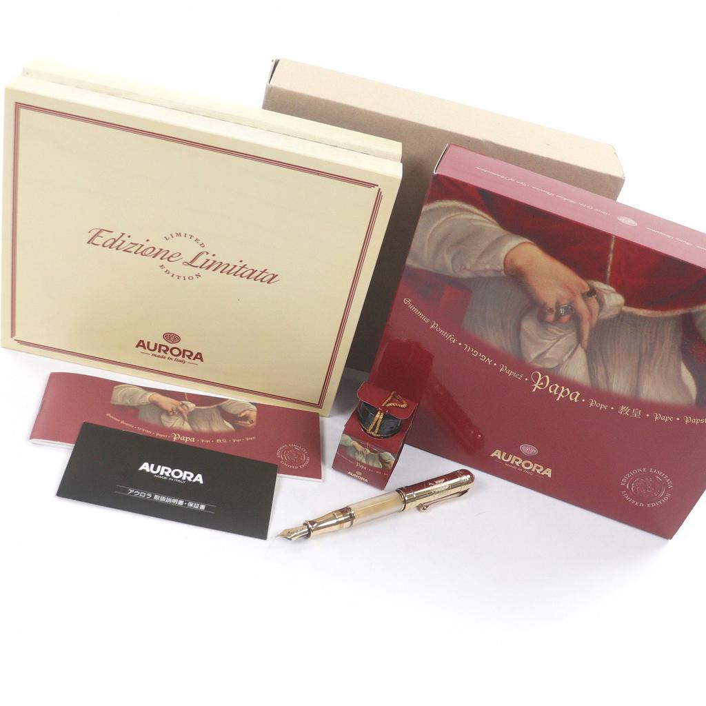 Excellent AURORA fountain pen Pope Limited Edition 2004, 1919 pieces gold Used