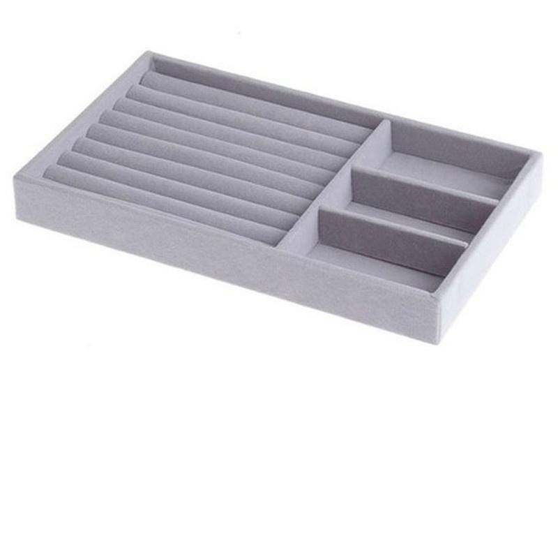 Бархатный лоток для хранения ювелирных изделий, дисплей, держатель для ювелирных изделий, подставка, браслет, ожерелье, коробка для хранения колец, витрина, ящик, органайзер для ювелирных изделий