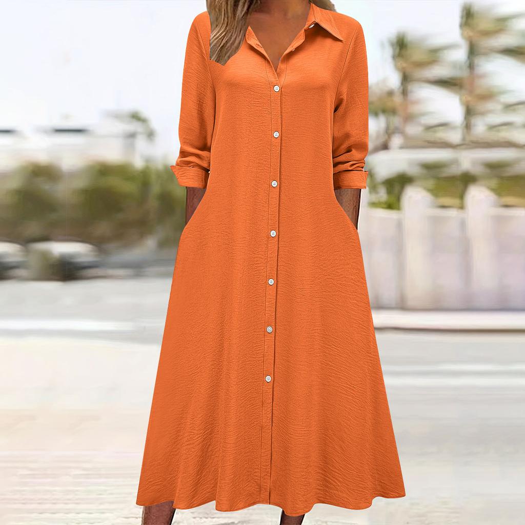Women's Button Shirt Long-sleeved Fashionable Dress