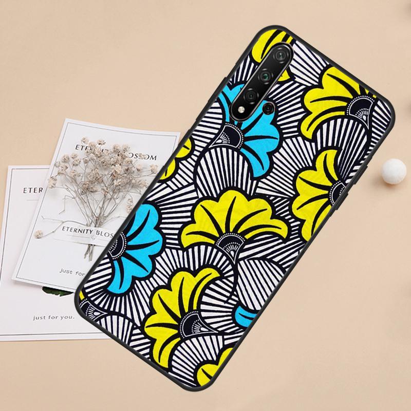 African Wax Fabric For Huawei Nova 3i 7i 8i 11i Y91 Y90 Y61 Y60 Y70 Nova 10 9 SE 11 P20 P40 Lite P30 Pro Case