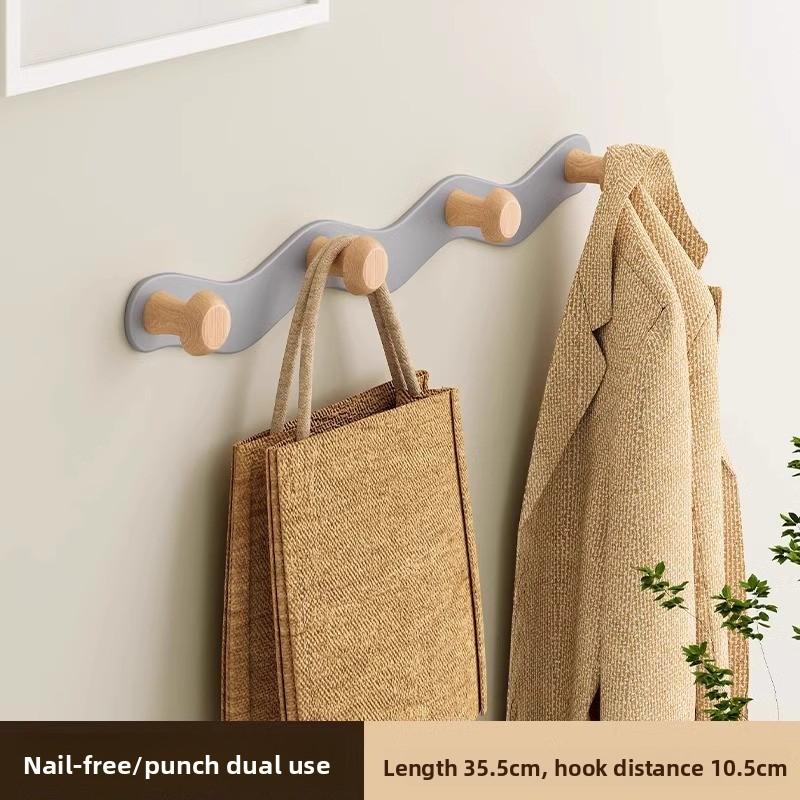 Крючок на дверь Настенная вешалка для одежды без пробивки Крючок для одежды Входная дверь Настенный крючок для пальто и шляп Крючок-рейка для спальни