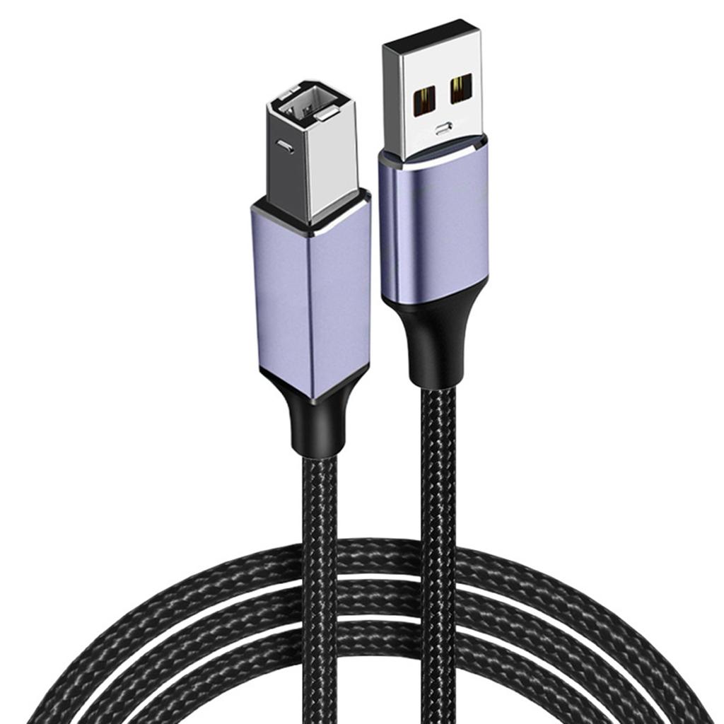 Нейлоновый плетеный шнур USB 2.0 - USB B для принтера с высокой скоростью передачи данных для ПК, ноутбука, принтера, сканера, контроллера