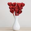 5/10pcs Glitter Picks Stick Table Decorations Supplies Heart Artificial Plants Wedding Flower Bouquet