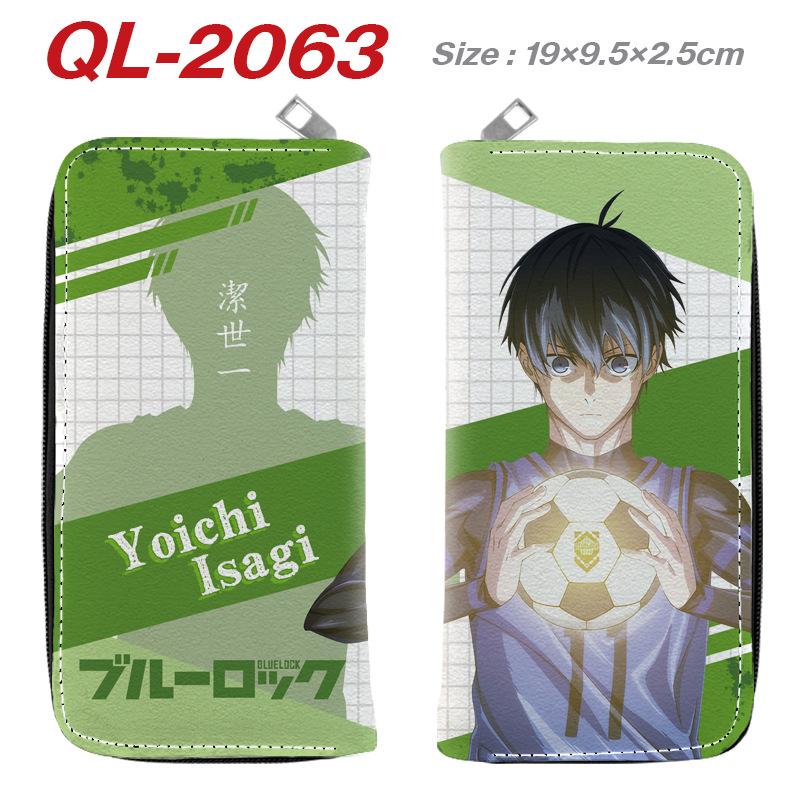 Blue Lock Anime Long Wallet Colorful Zipper Purse Handbag Card Holder Coin Bag Blue Lock Merchandise 1pcs