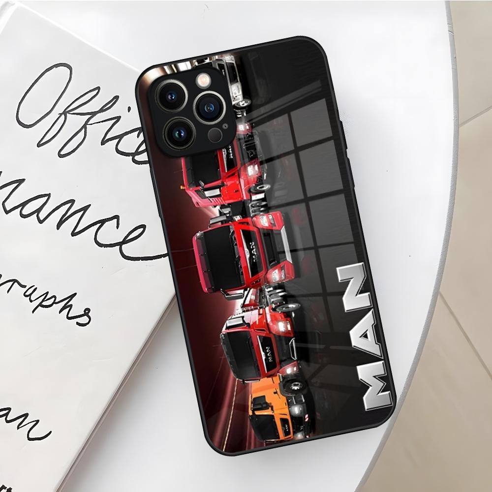 Чехол для телефона с логотипом Man Trucks для Iphone 17 16 Air 15 14 12 11 13 Pro Max Mini X Xr Xs Se Puls glass Чехол