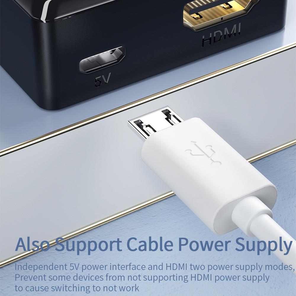 Essager HDMI-совместимый разветвитель 4K 2,0 HDMI-совместимый коммутатор 1X2/2X1 адаптер 2 в 1 выходной преобразователь для PS4 HD TV Box