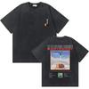 Washed Vintage Rapper Kanye West The College Dropout Bear Graphic Tshirt Men Hip Hop Pop Music T Shirts Fashion Trend Tshirts