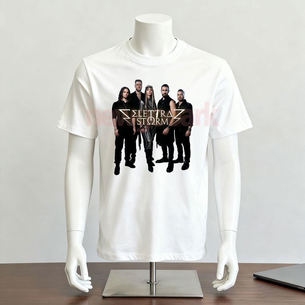 Italian Heavy Metal Band ELETTRA STORM Graphic T Shirts Retro Rock Enthusiasts Woman Man Cotton Fashion Streetwear Ropa Hombre