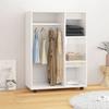 VidaXL Wardrobe High Gloss White 80x40x110 Cm Chipboard