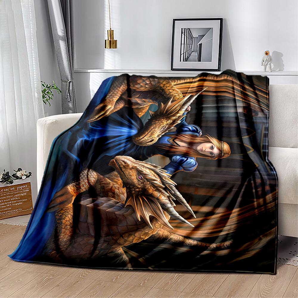 Gothic Style Blanket Warmthful Decor Great for Bedding Picnics Sofa Four Seasons Multipurpose Modern Style Best Holiday Gift for Friends Family