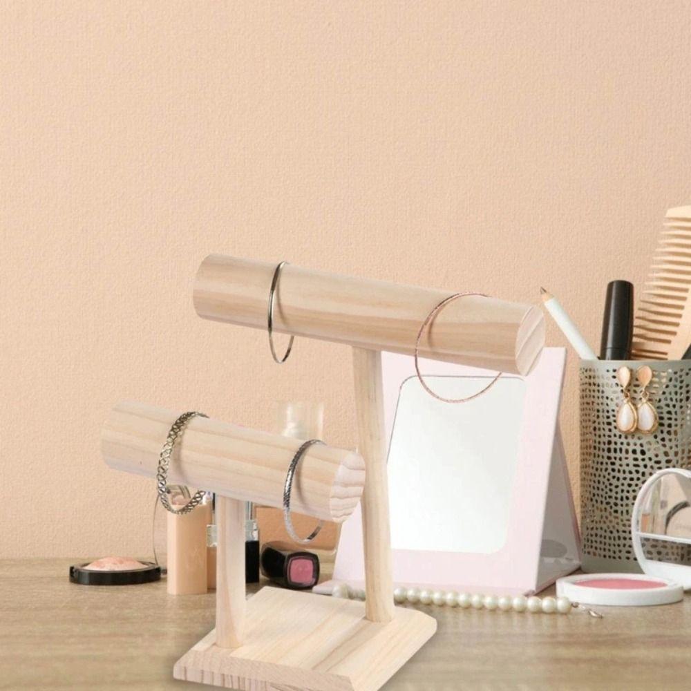 Natural Wood Bracelet Storage Rack Multi-purpose Tier Jewelry Stand Jewelry Display Stand  Girls