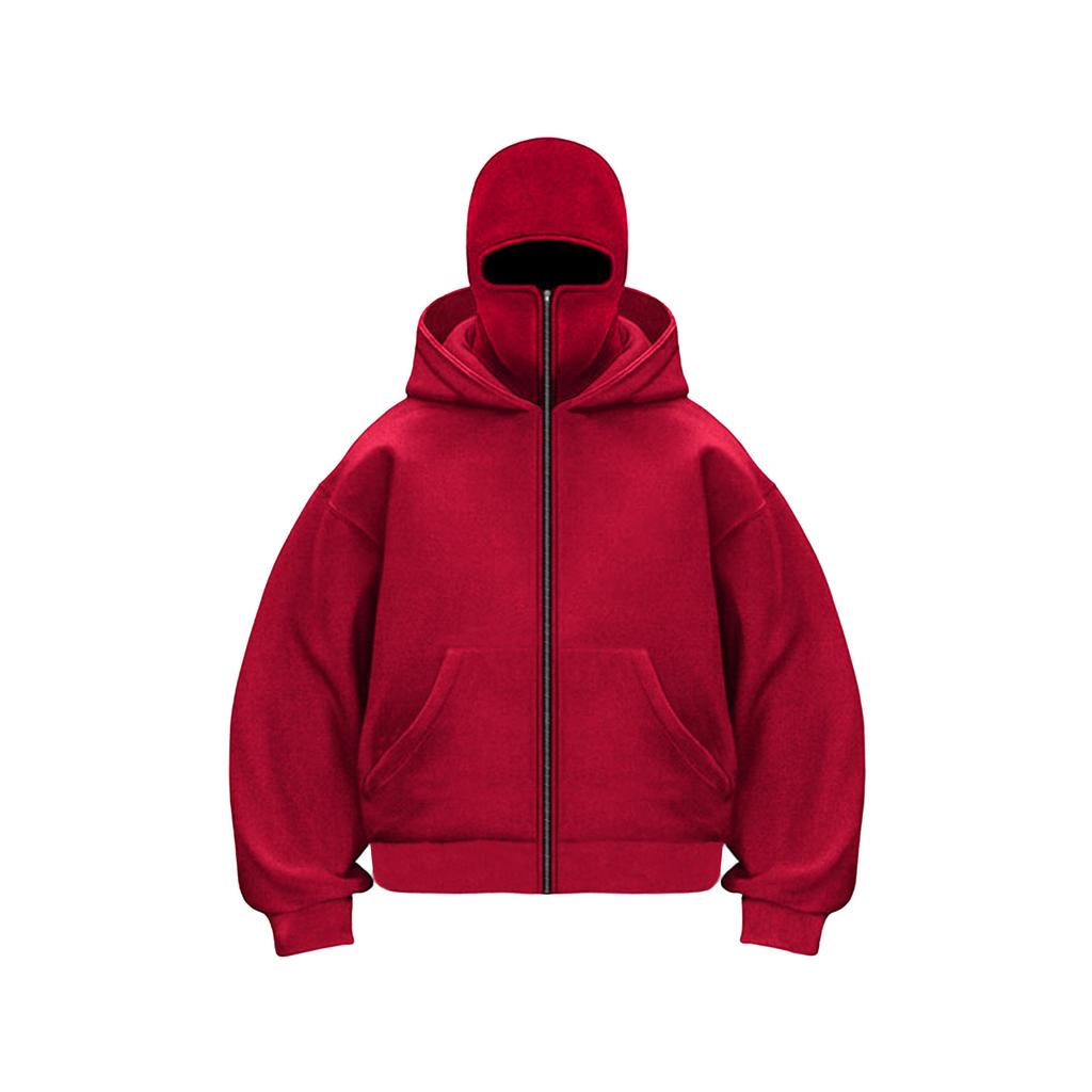 2026 foreign trade light board hooded men's sweater zipper jacket double hat men's and women's spring, autumn and winter tops men's