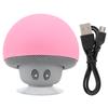 Мини Bluetooth беспроводной портативный грибной динамик сабвуфер с функцией присоски(розовый)