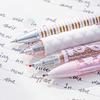 4 шт. Гелевая ручка-автомат Клубничный Шоколад, 0,5 мм, Шариковая, Быстросохнущая, Черный Цвет, для Письма, Канцелярские товары A3203