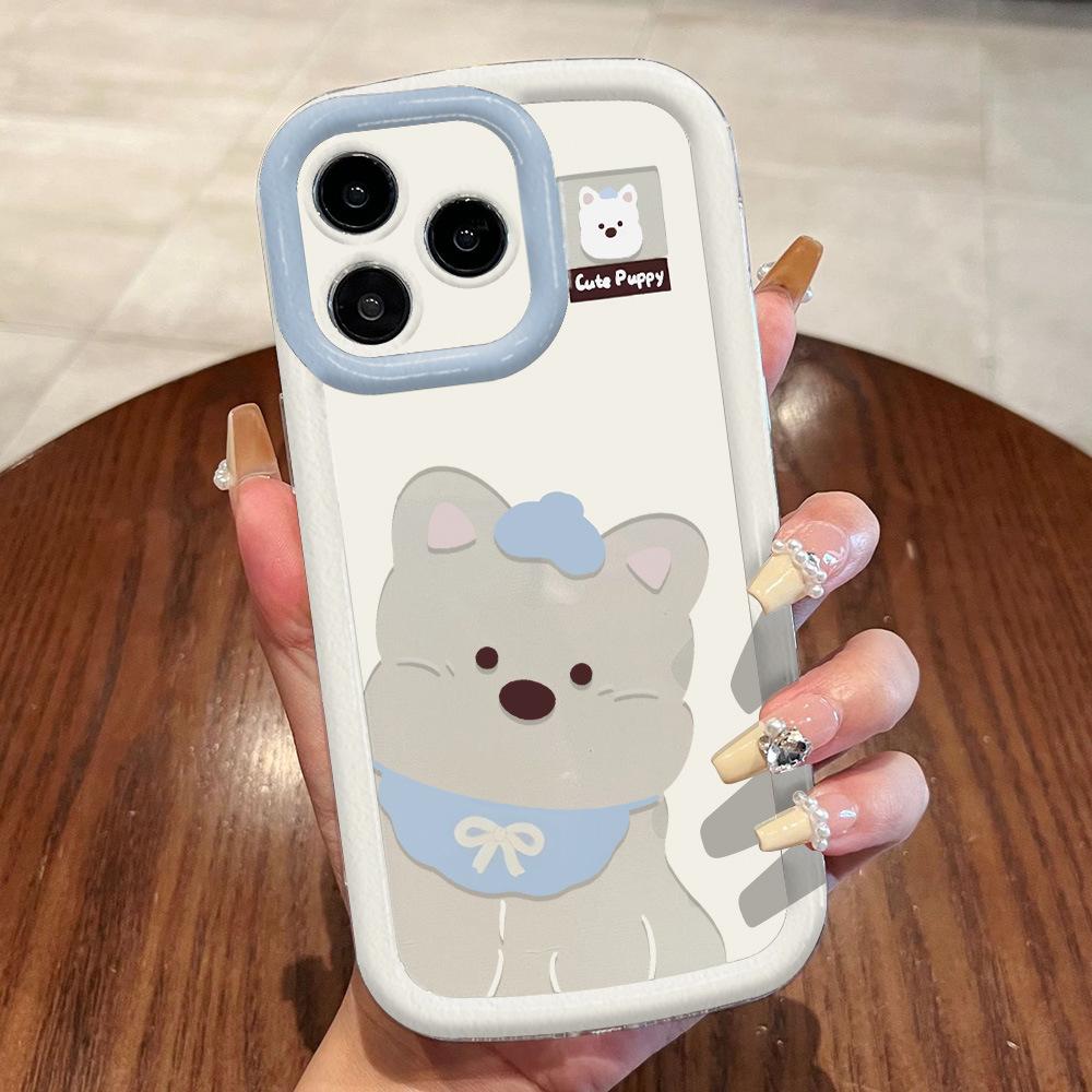 Забавный мультяшный полый мишка для чехла мобильного телефона iPhone17 16 Apple 13 полностью закрывающий 12/15 простой 14 мягкий x