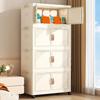 Plastic Wardrobe Storage Box Installation-Free Multi-Layer Storage Locker  for Home
