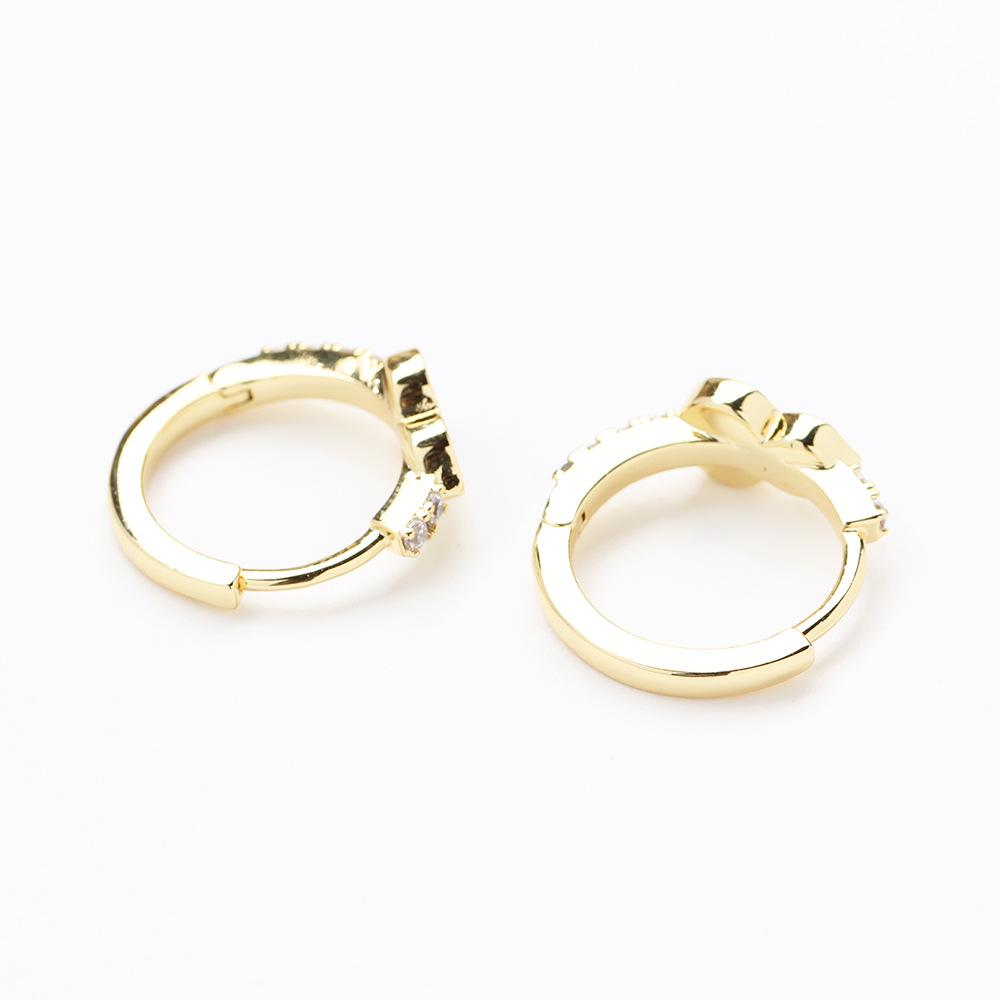 Новые красные тыквы в китайском стиле золотое гальваническое покрытие маленькая серьга-пусета темперамент универсальная инкрустированная бриллиантами маленькие серьги женские серьги-гвоздики