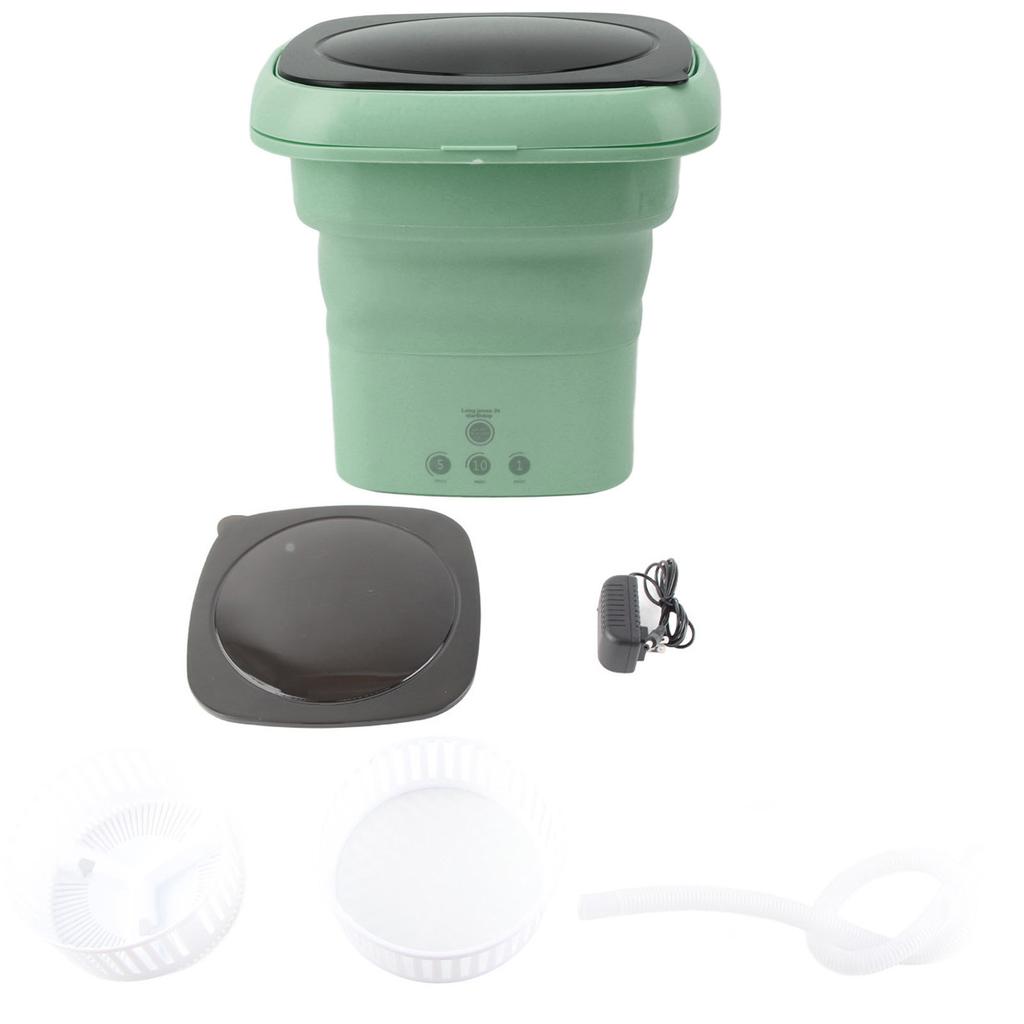 Foldable Washing Machine Mini Portable Bucket Laundry Washer with Black Lid for RV Travel Apartment