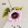 Realistic Sunflower Petals Artificial Flowers Bouquet for Home Decoration UV-Resistant Living Room Flower Decor Fade-Free Adjustable Stem Bedroom
