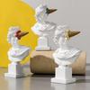 16.5cm Apollo Sculpture Abstract Greek God Character Statue White Resin Creative Ice Cream Home Office Desk Decor Art Ornament