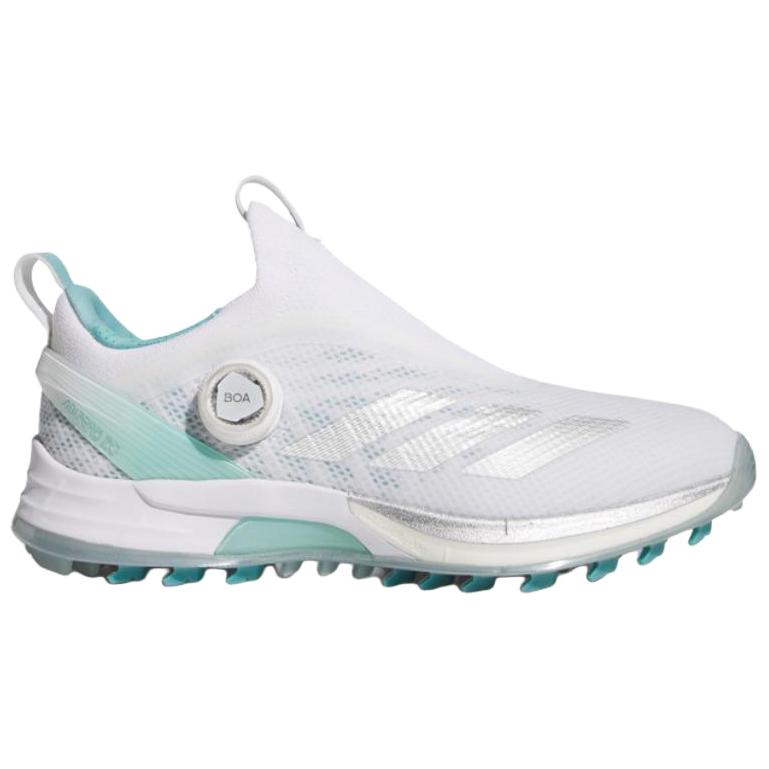 Adidas Adizero Zg Boa Удобные Универсальные Прочные Низкие Гольф Кроссовки Женские Кроссовки Белые Серебристые JQ7751