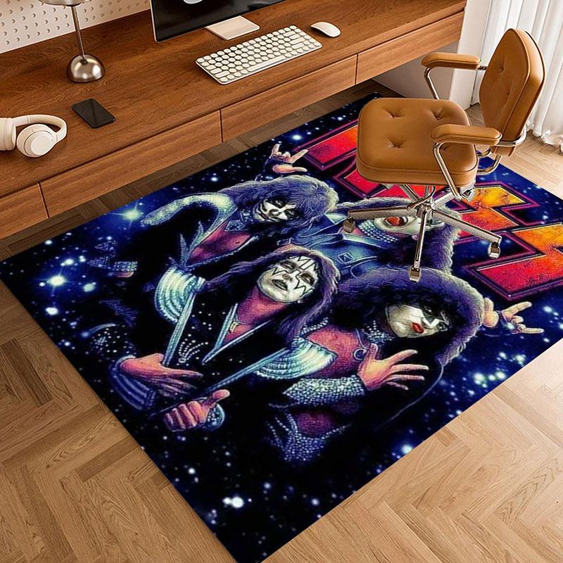 KISS rock band Carpets and Rug 3D Printing Carpet Floor Mat Living Room Bedroom Large Area Soft Carpet-JM003